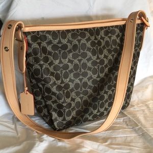 Large Coach signature duffle bag